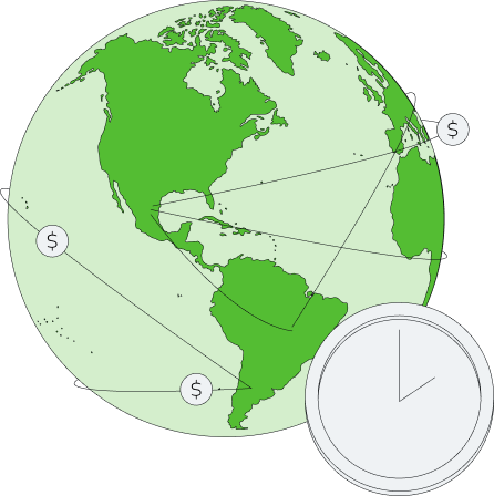 Move money across borders in real-time